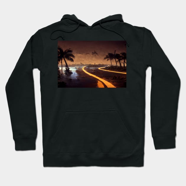 Broken Road To Fantasy Island / Abstract And Surreal Unwind Art Hoodie by Unwind-Art-Work